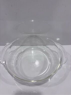 Vintage anchor hocking fire king clear glass casserole dish baking 1.5qt usa